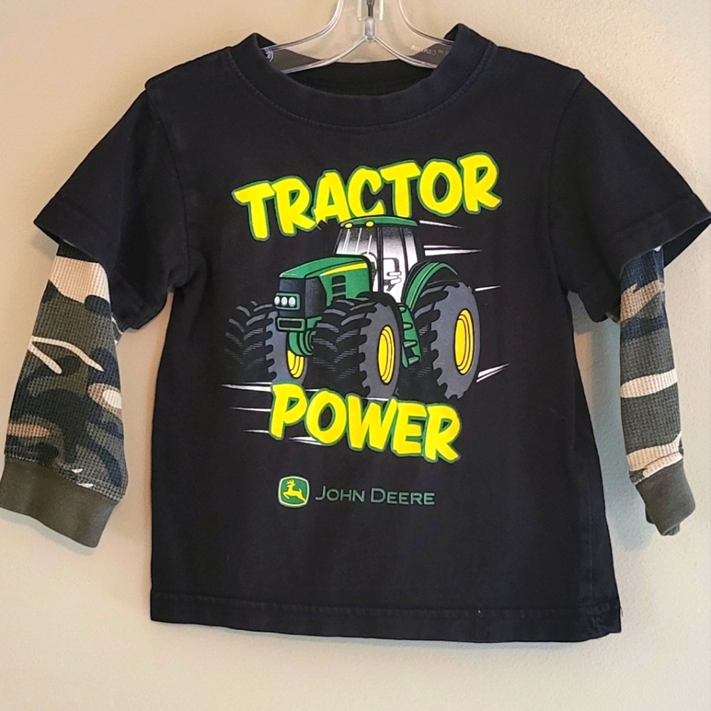 John Deere Tractor Power long sleeve tee shirt